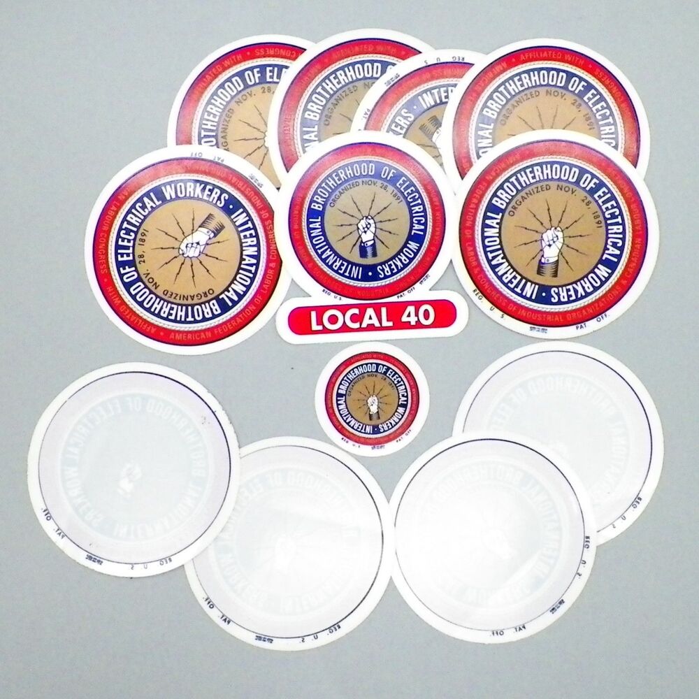 IBEW International Brotherhood Electrical Workers Union Stickers / Decals 12 pcs